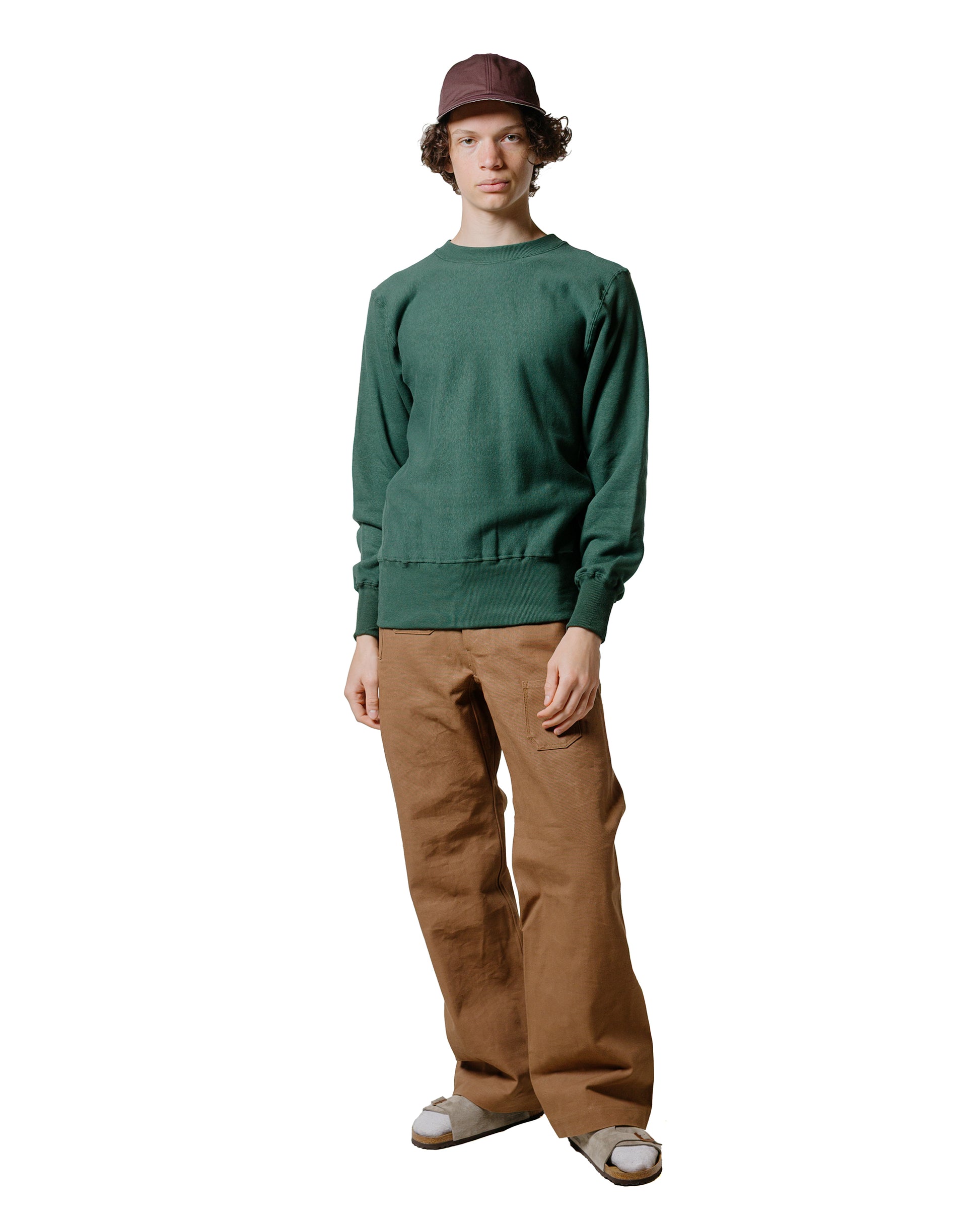 lost & found Warehouse Warehouse Lot. JG-CS18 RW Crewneck No Print Dark Green