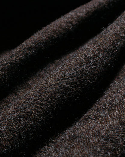 lost & found evan kinori evan kinori Big Shirt Two Undyed Wool Herringbone Dark Brown