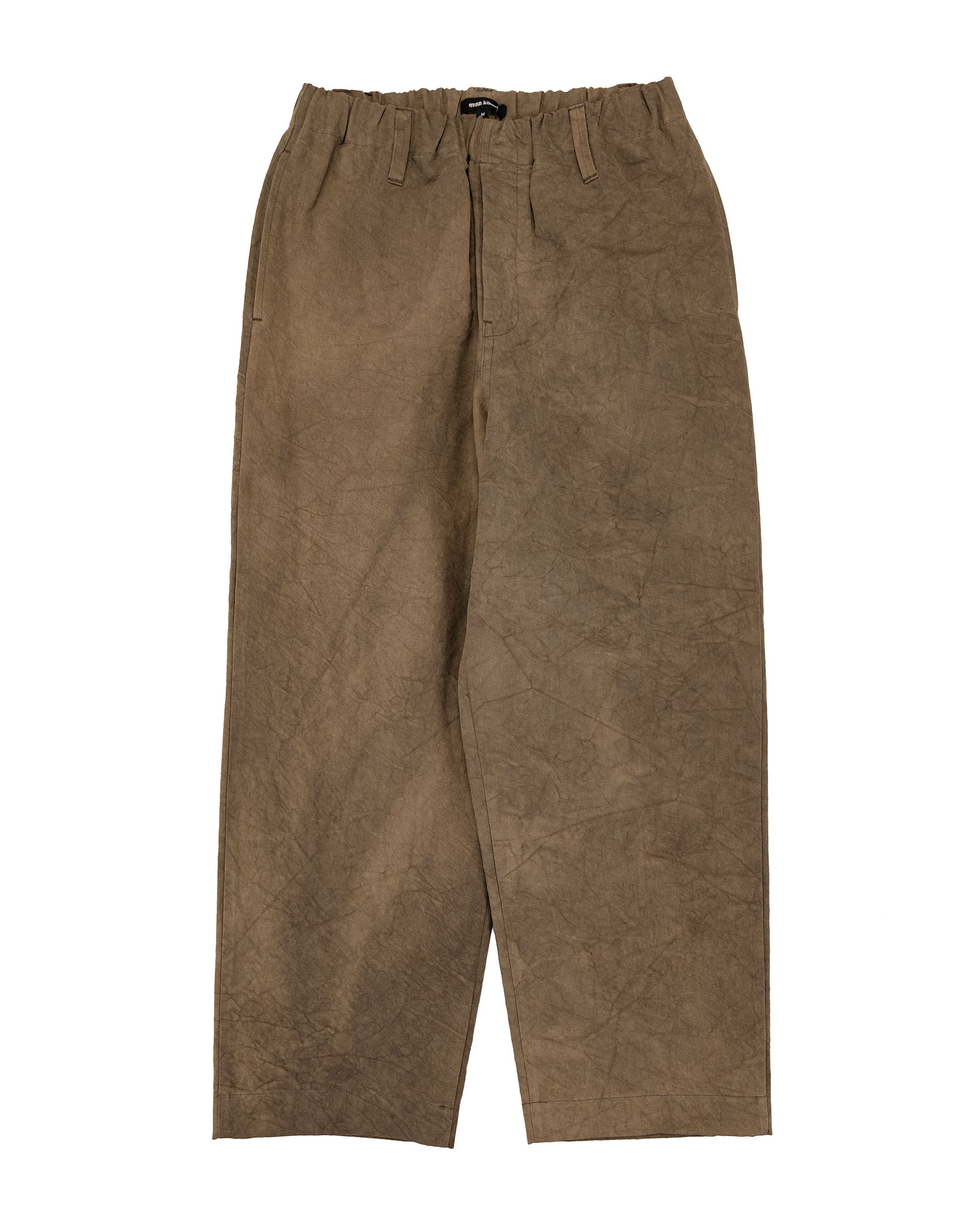 lost & found evan kinori evan kinori Elastic Pant Natural Dye Twill Brown Persimmon/Iron Dye