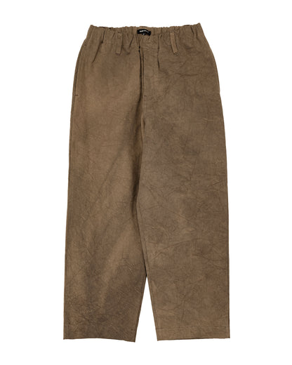 lost & found evan kinori evan kinori Elastic Pant Natural Dye Twill Brown Persimmon/Iron Dye