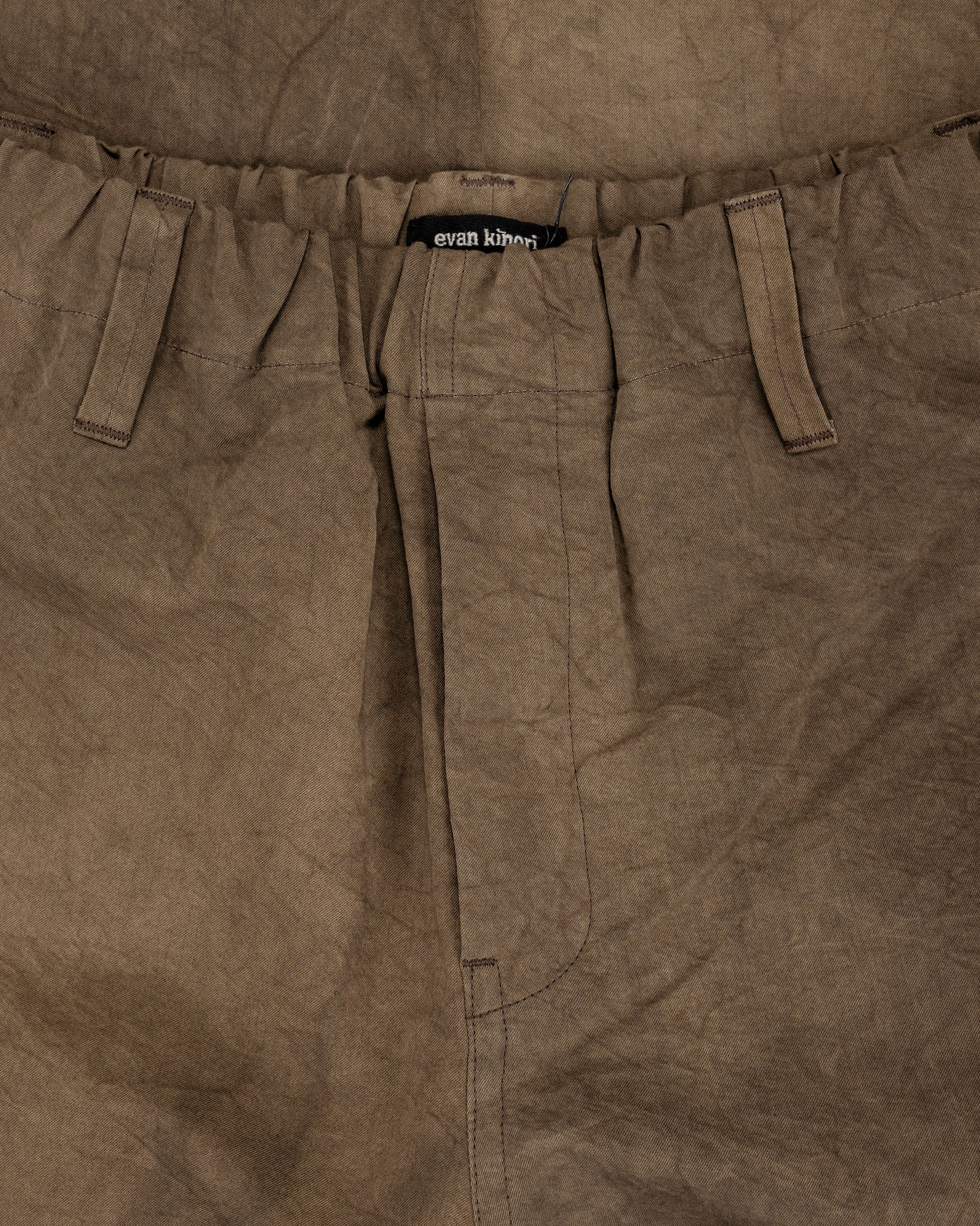 lost & found evan kinori evan kinori Elastic Pant Natural Dye Twill Brown Persimmon/Iron Dye