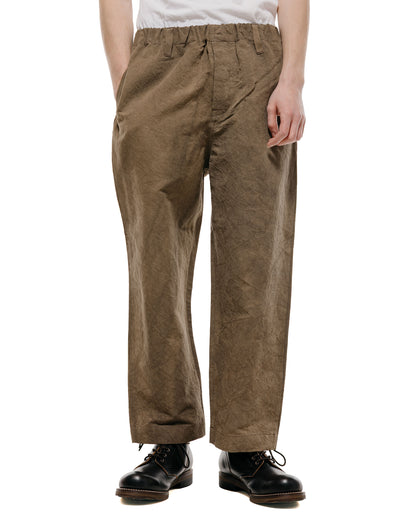 lost & found evan kinori evan kinori Elastic Pant Natural Dye Twill Brown Persimmon/Iron Dye