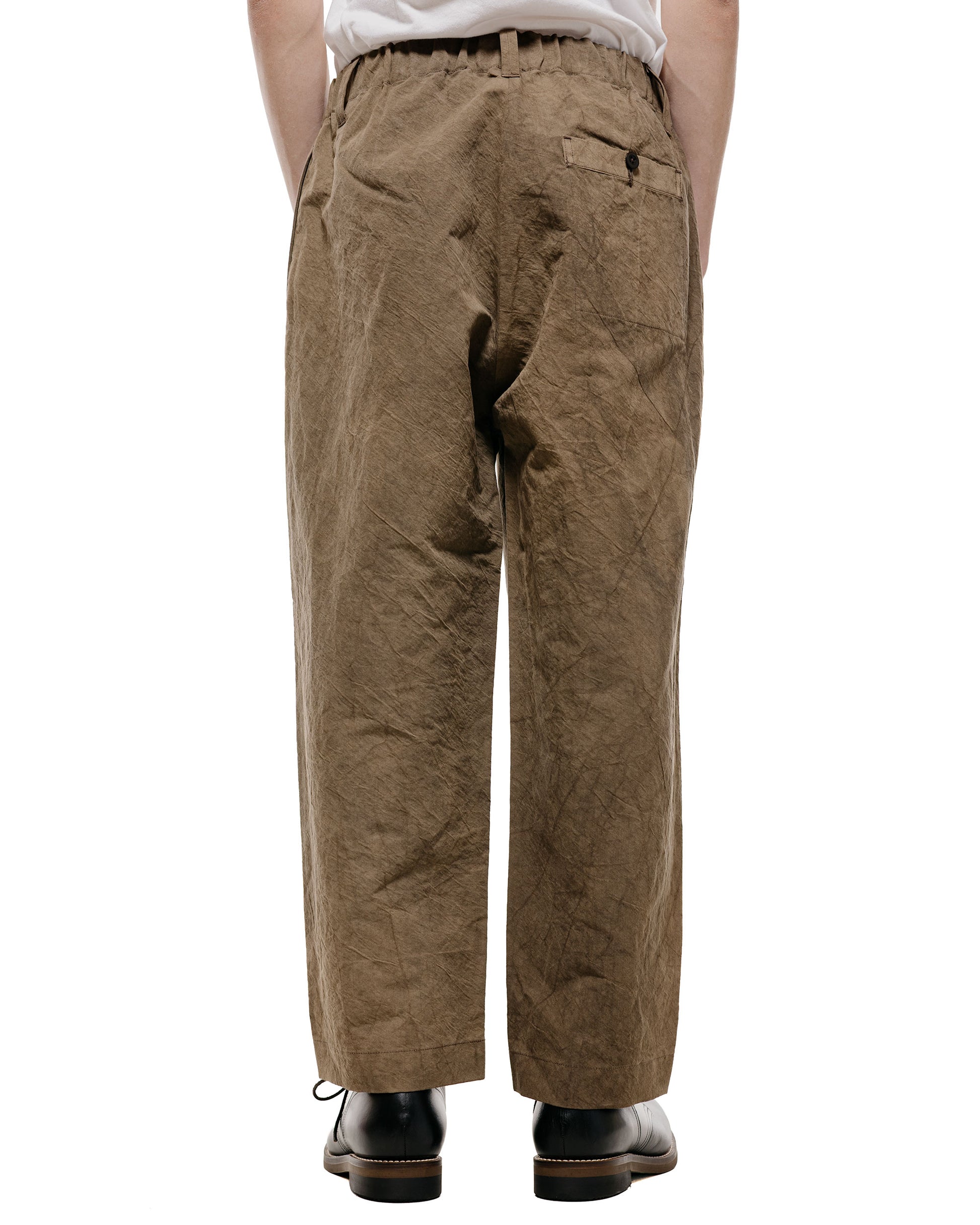 lost & found evan kinori evan kinori Elastic Pant Natural Dye Twill Brown Persimmon/Iron Dye