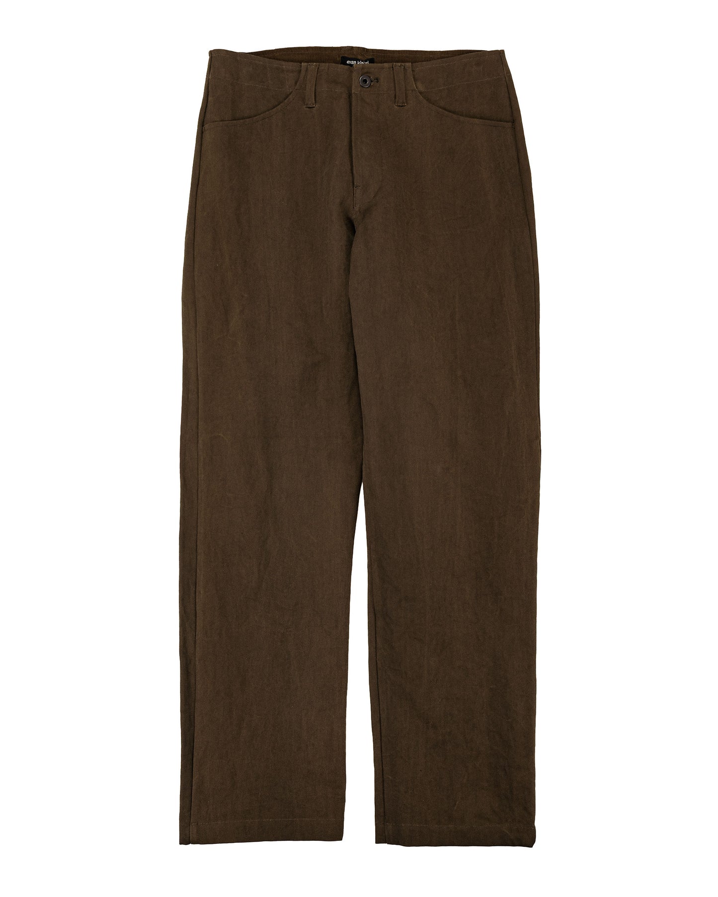 lost & found evan kinori evan kinori Four Pocket Pant Cotton/Washi Canvas Dark Olive Sumi Ink Dye