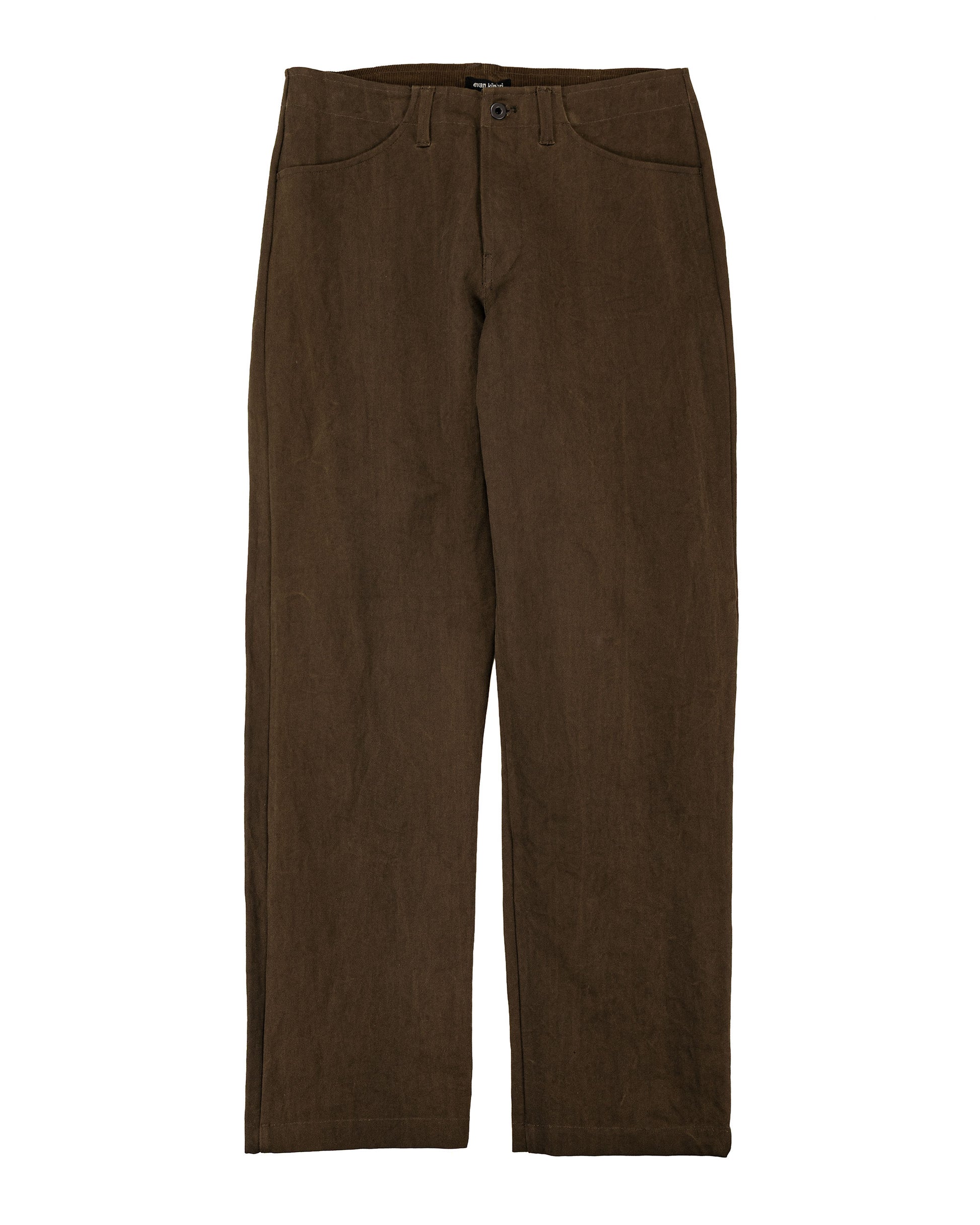 lost & found evan kinori evan kinori Four Pocket Pant Cotton/Washi Canvas Dark Olive Sumi Ink Dye