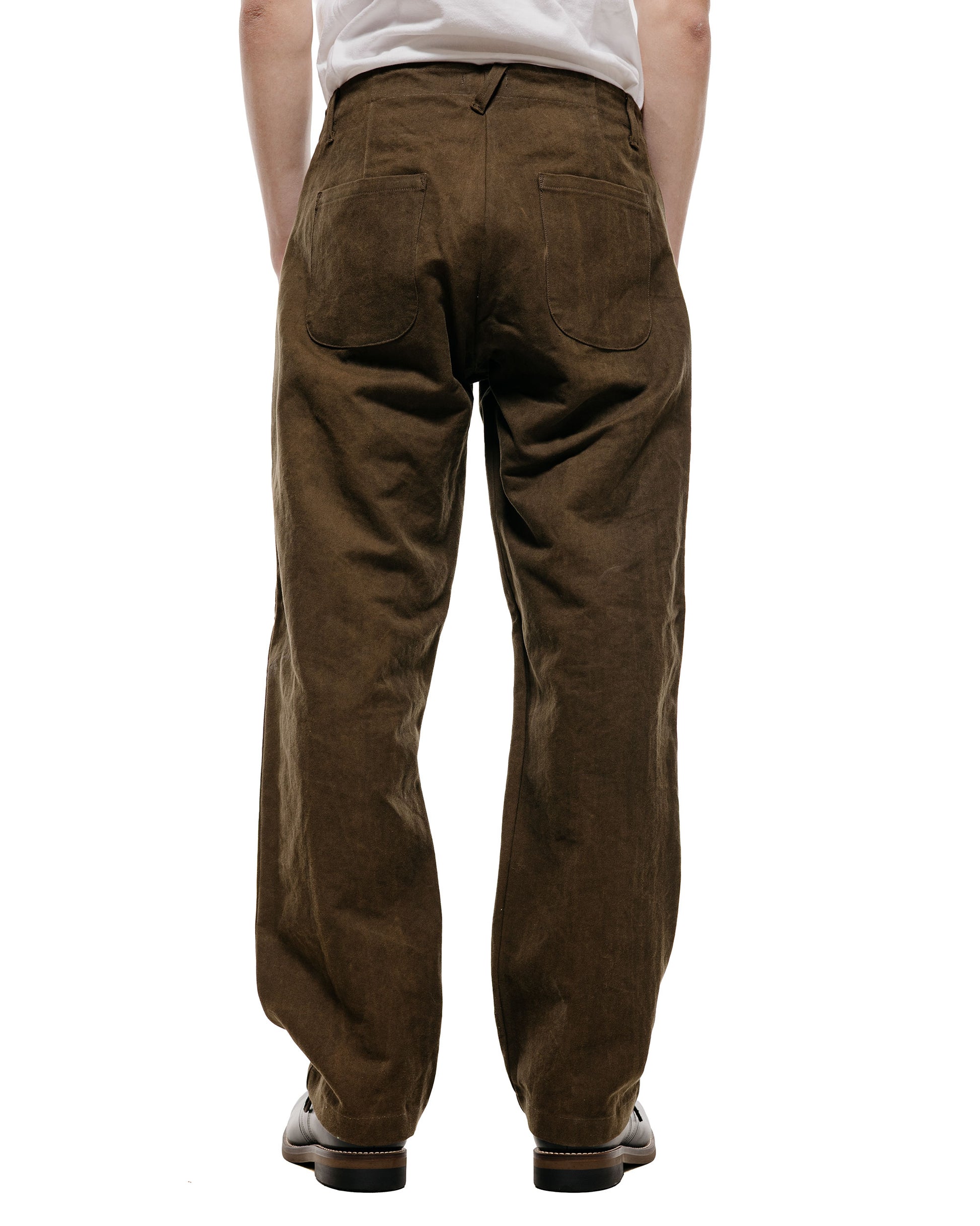 lost & found evan kinori evan kinori Four Pocket Pant Cotton/Washi Canvas Dark Olive Sumi Ink Dye