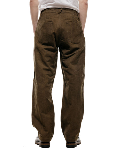 lost & found evan kinori evan kinori Four Pocket Pant Cotton/Washi Canvas Dark Olive Sumi Ink Dye