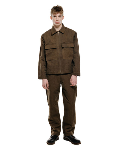 lost & found evan kinori evan kinori Four Pocket Pant Cotton/Washi Canvas Dark Olive Sumi Ink Dye