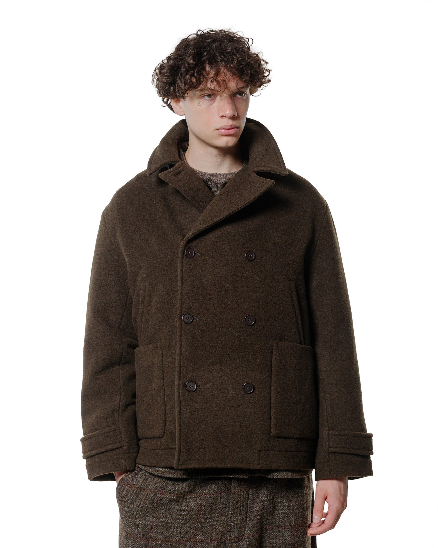 lost & found evan kinori evan kinori Peacoat Blanket Cloth Dark Olive