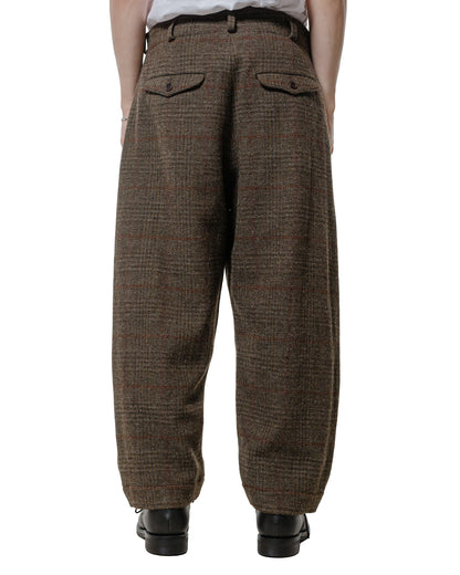 lost & found evan kinori evan kinori Two Pleat Pant Wool Herringbone Check Dark Olive/Charcoal