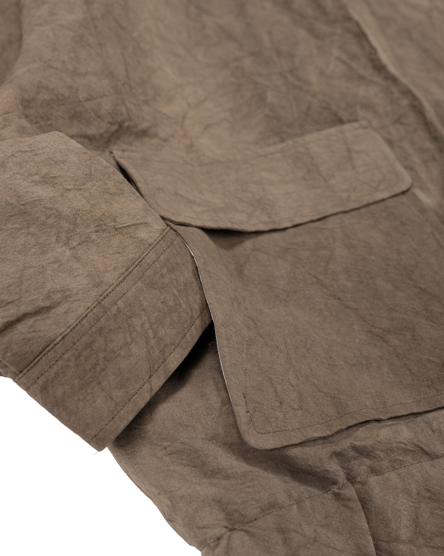 lost & found evan kinori evan kinori Zip Jacket Two Natural Dye Twill Brown Persimmon/Iron Dye