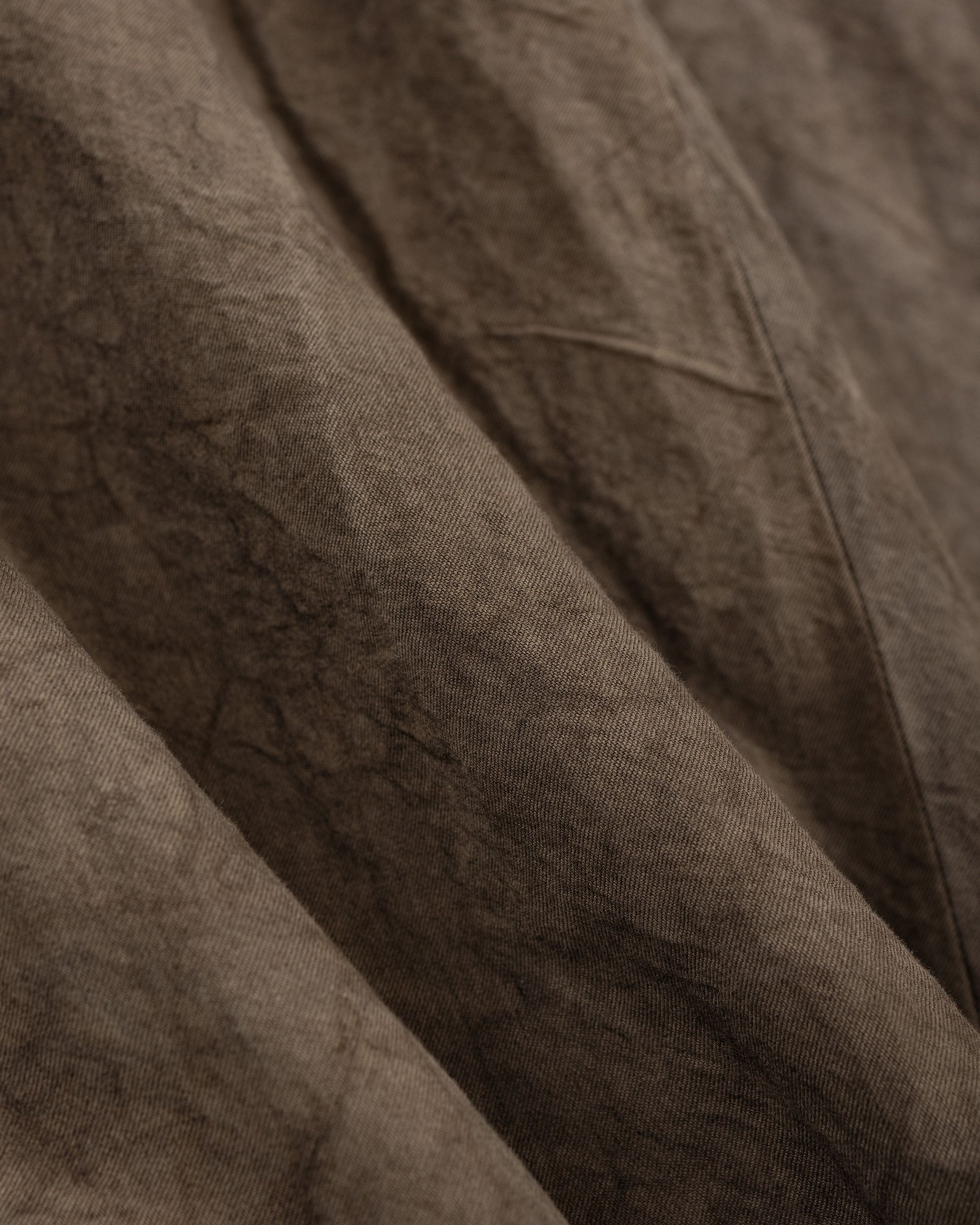 lost & found evan kinori evan kinori Zip Jacket Two Natural Dye Twill Brown Persimmon/Iron Dye