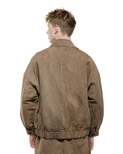 lost & found evan kinori evan kinori Zip Jacket Two Natural Dye Twill Brown Persimmon/Iron Dye