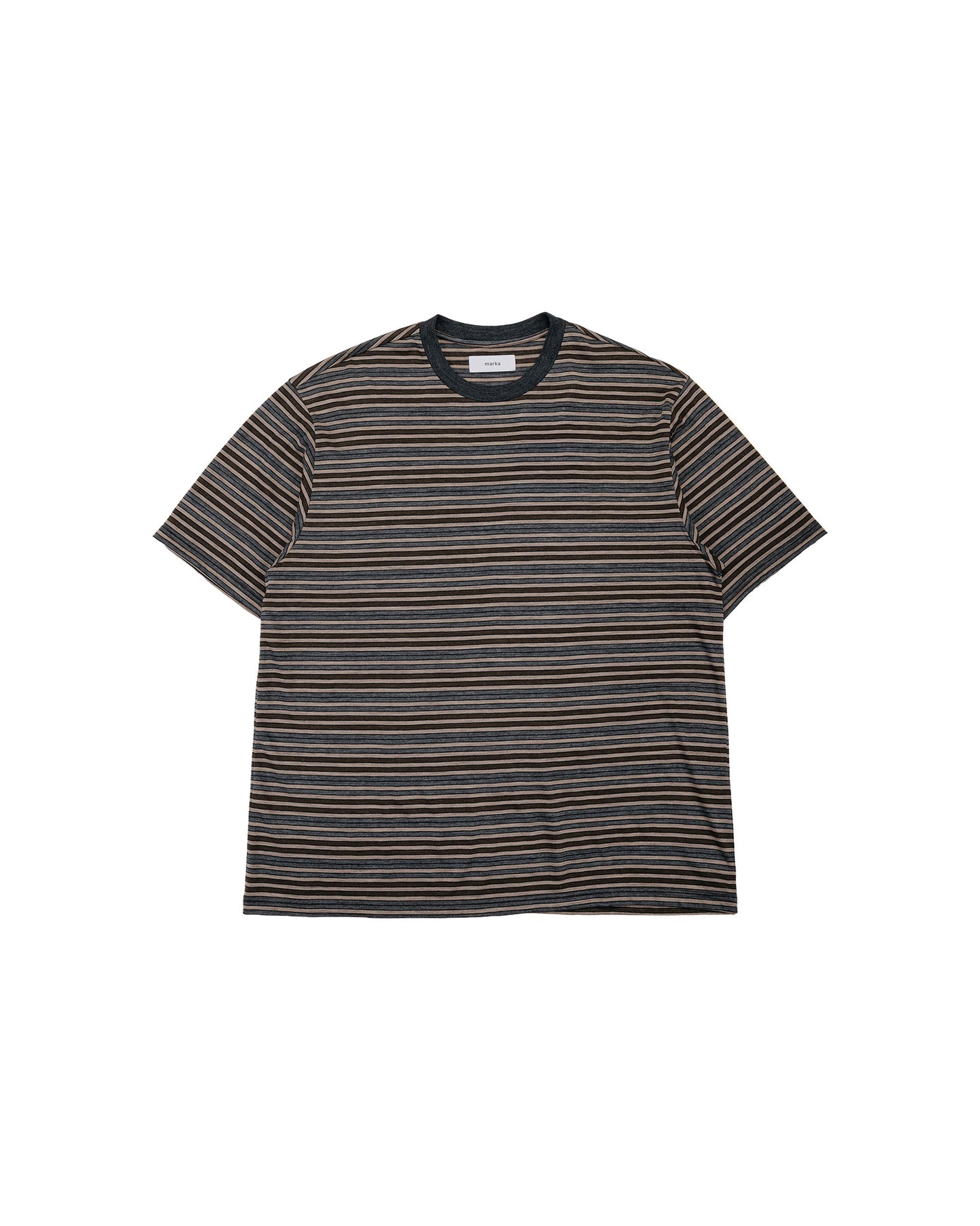 lost & found MARKAWARE marka Crew Neck Tee Super120s Washable Wool Jersey Beige Border