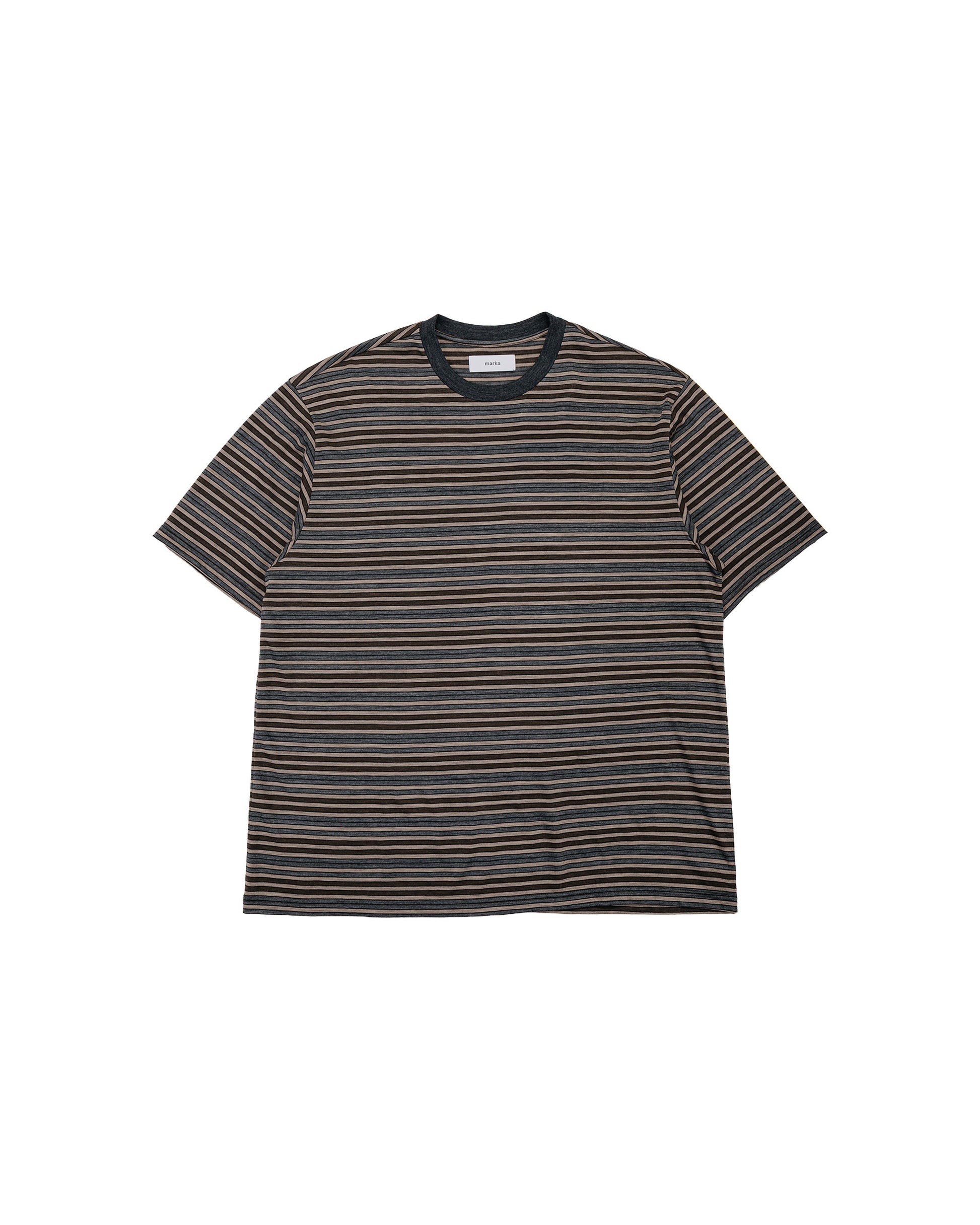 lost & found MARKAWARE marka Crew Neck Tee Super120s Washable Wool Jersey Beige Border