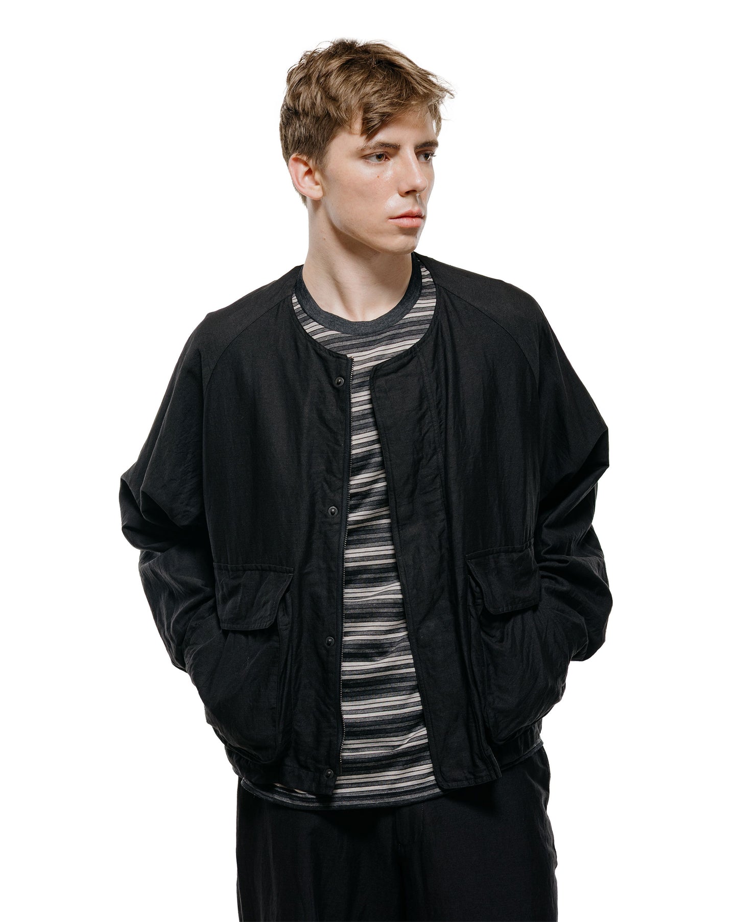 lost & found MARKAWARE marka Hunting Jacket Cotton Silk Light Moleskin Black