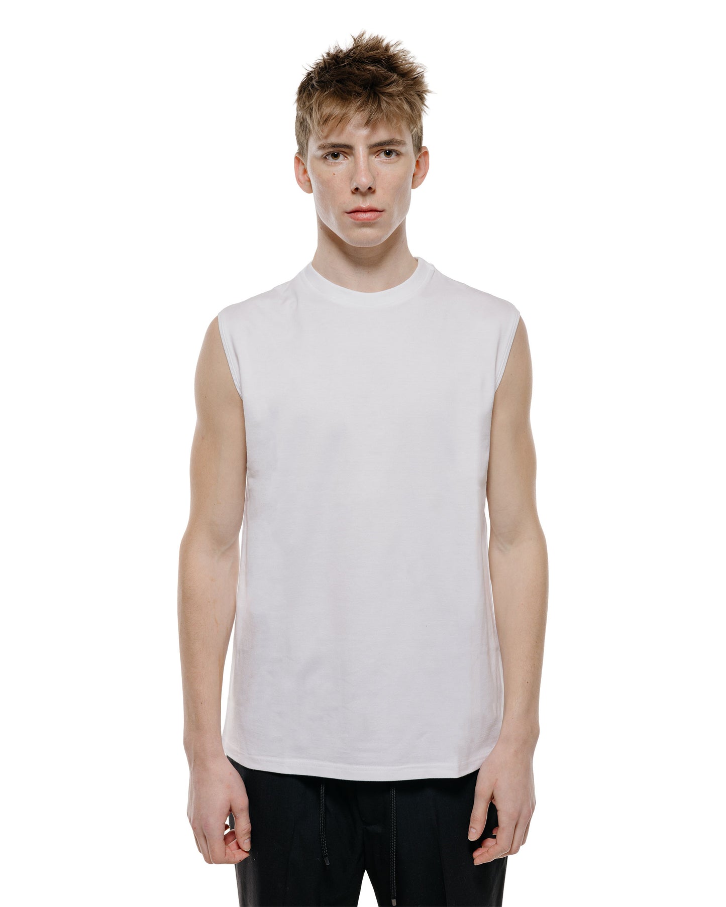 lost & found MARKAWARE marka Sleeveless Tee 40/2 Organic Cotton Knit White