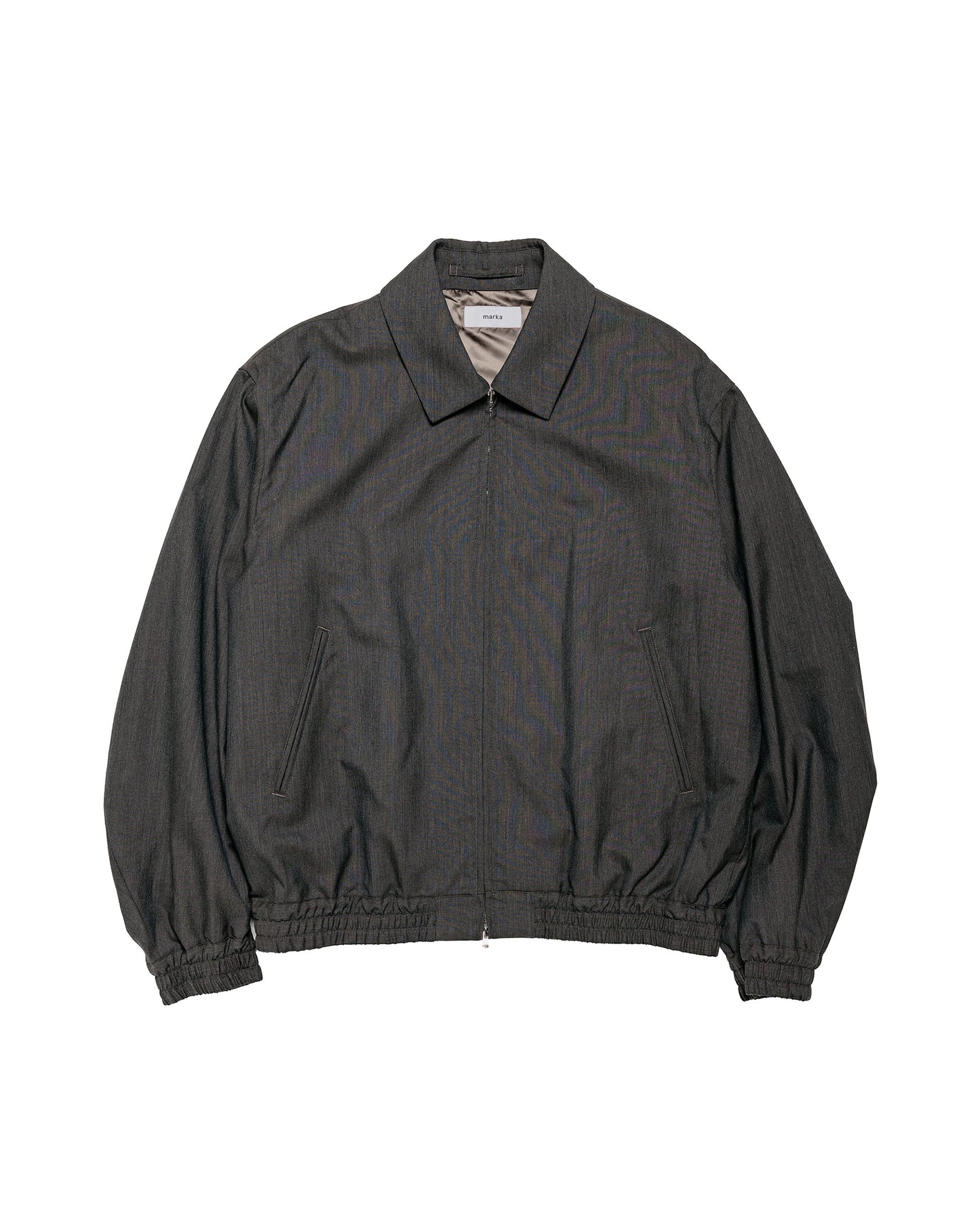 marka 2/60 Wool Tropical Melange Zip Blouson Brown Gray