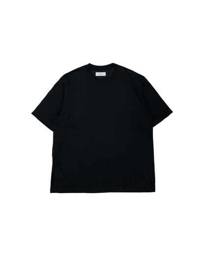 lost & found MARKAWARE marka Crew Neck Tee Super120s Washable Wool Jersey Black