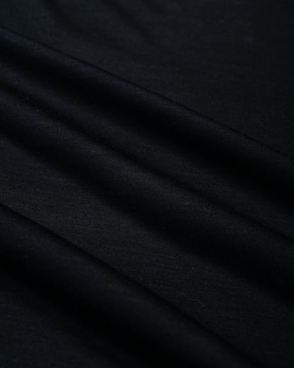 lost & found MARKAWARE marka Crew Neck Tee Super120s Washable Wool Jersey Black