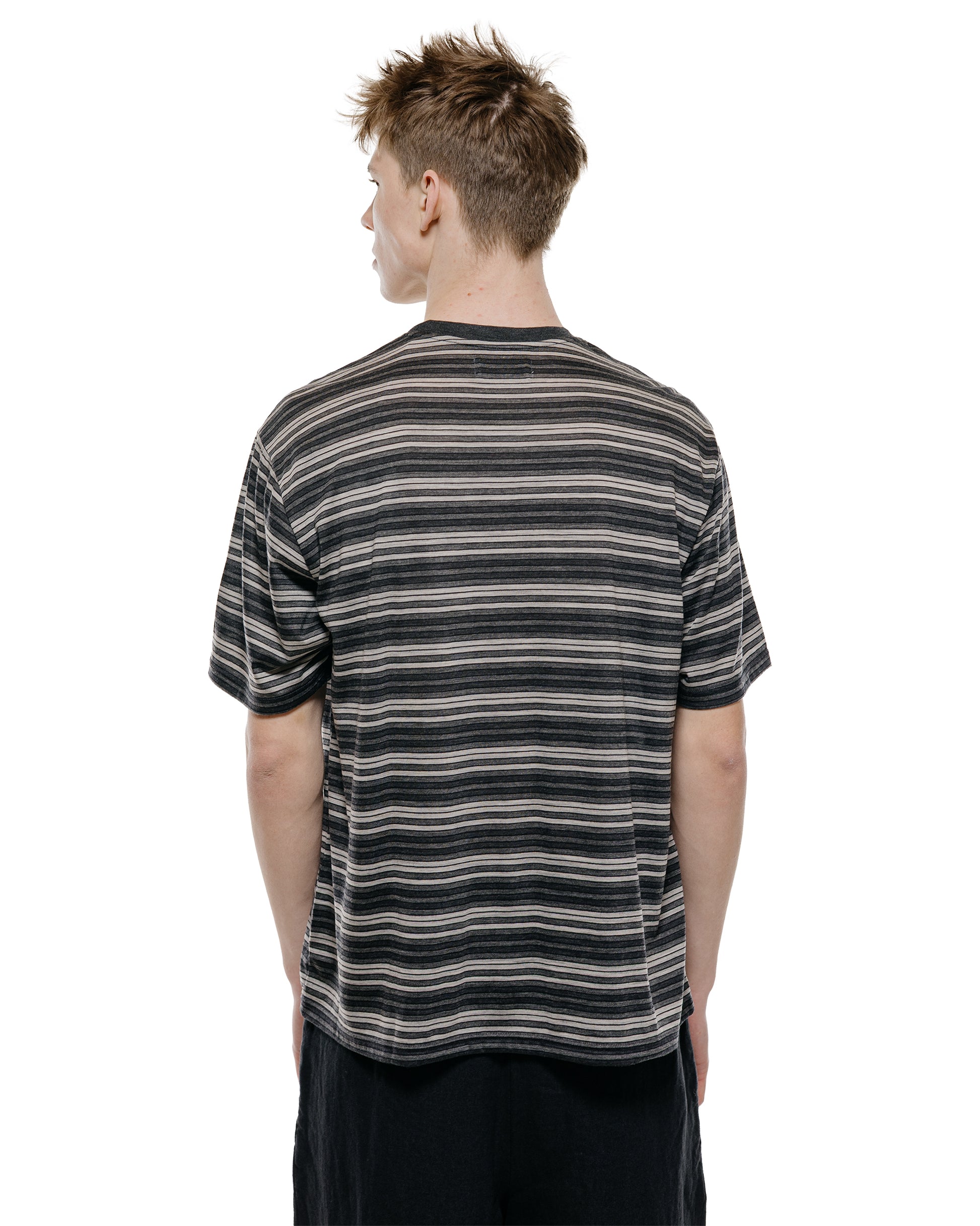 lost & found MARKAWARE marka Crew Neck Tee Super120s Washable Wool Jersey Gray Border