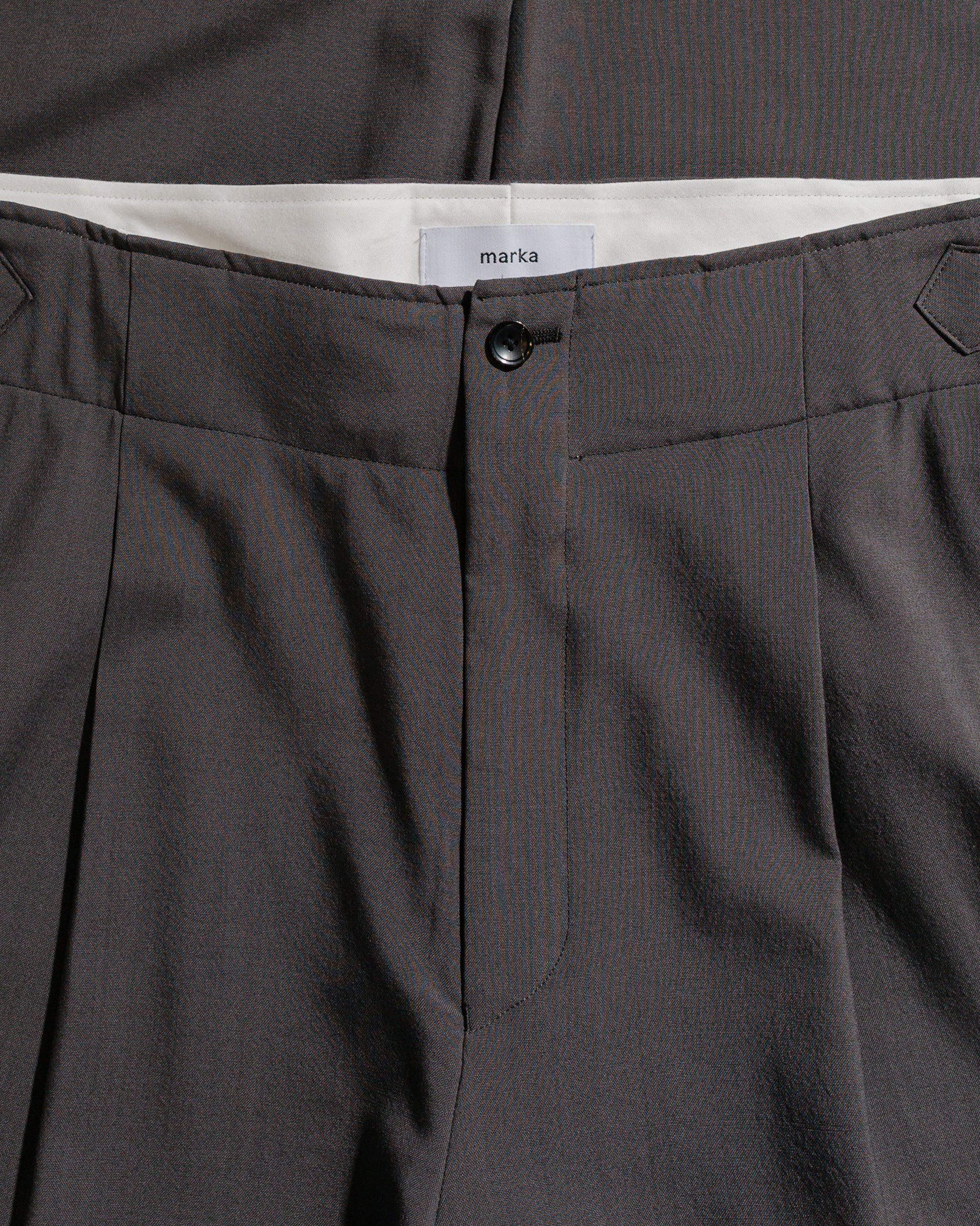 lost & found MARKAWARE marka Danish Army Trousers 2/72 Washer Wool Tropical M.Gray