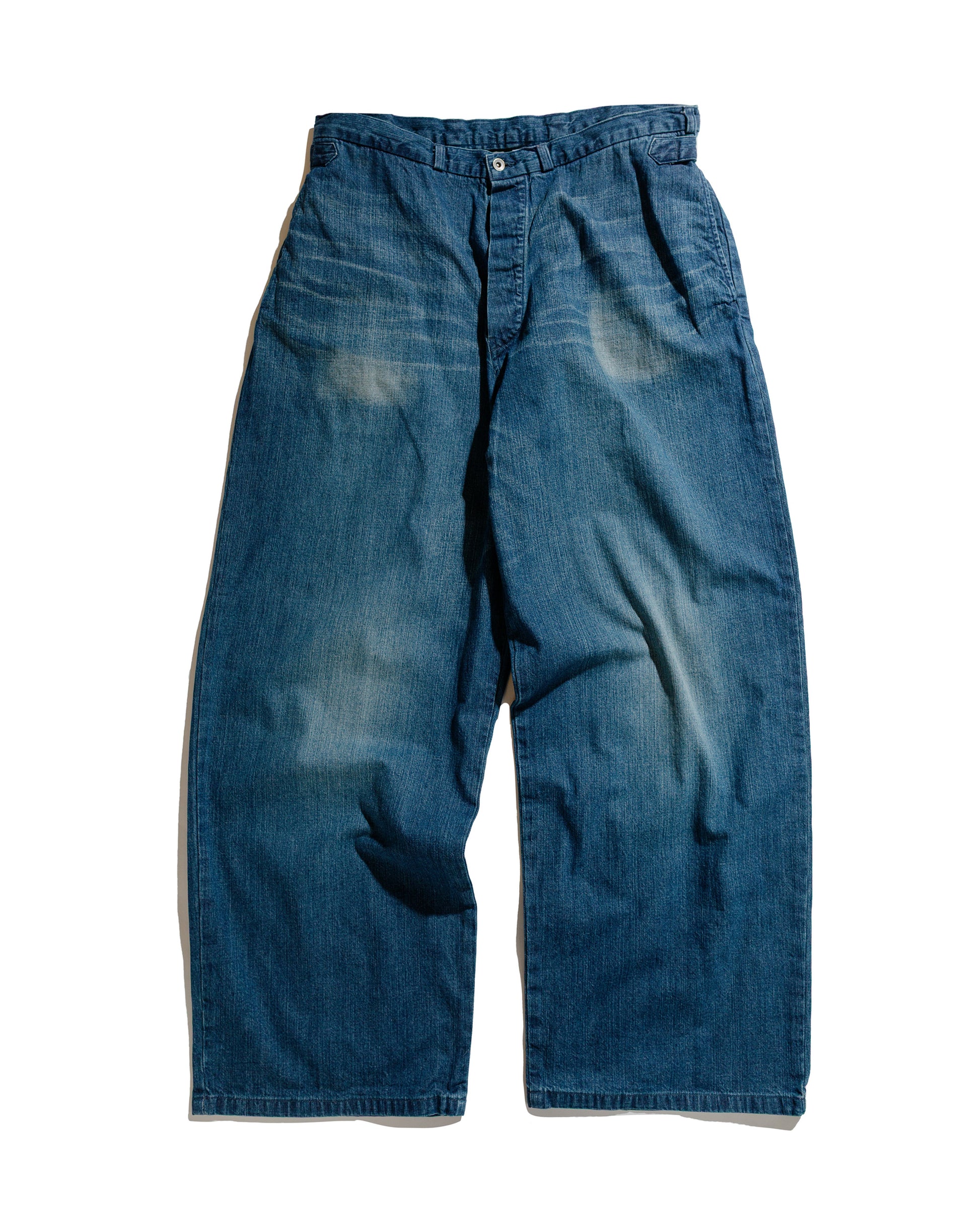lost & found MARKAWARE marka Denim Work Pants Organic Cotton 8.5oz Denim Used Washed