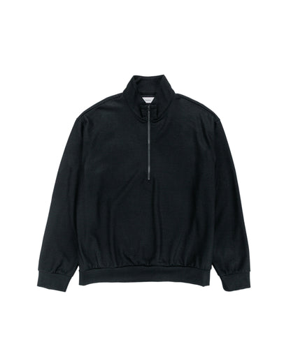lost & found MARKAWARE marka Half Zip Stand Collar Super 140s Wool Knit Black
