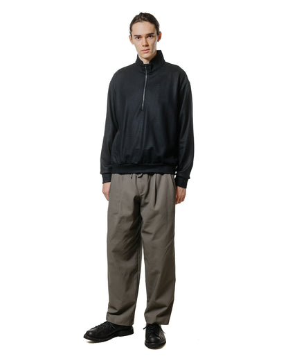 lost & found MARKAWARE marka Half Zip Stand Collar Super 140s Wool Knit Black
