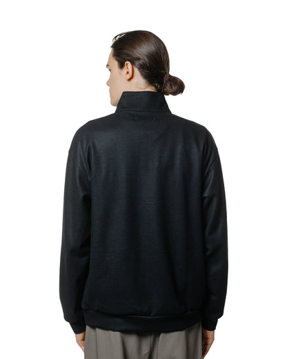 lost & found MARKAWARE marka Half Zip Stand Collar Super 140s Wool Knit Black