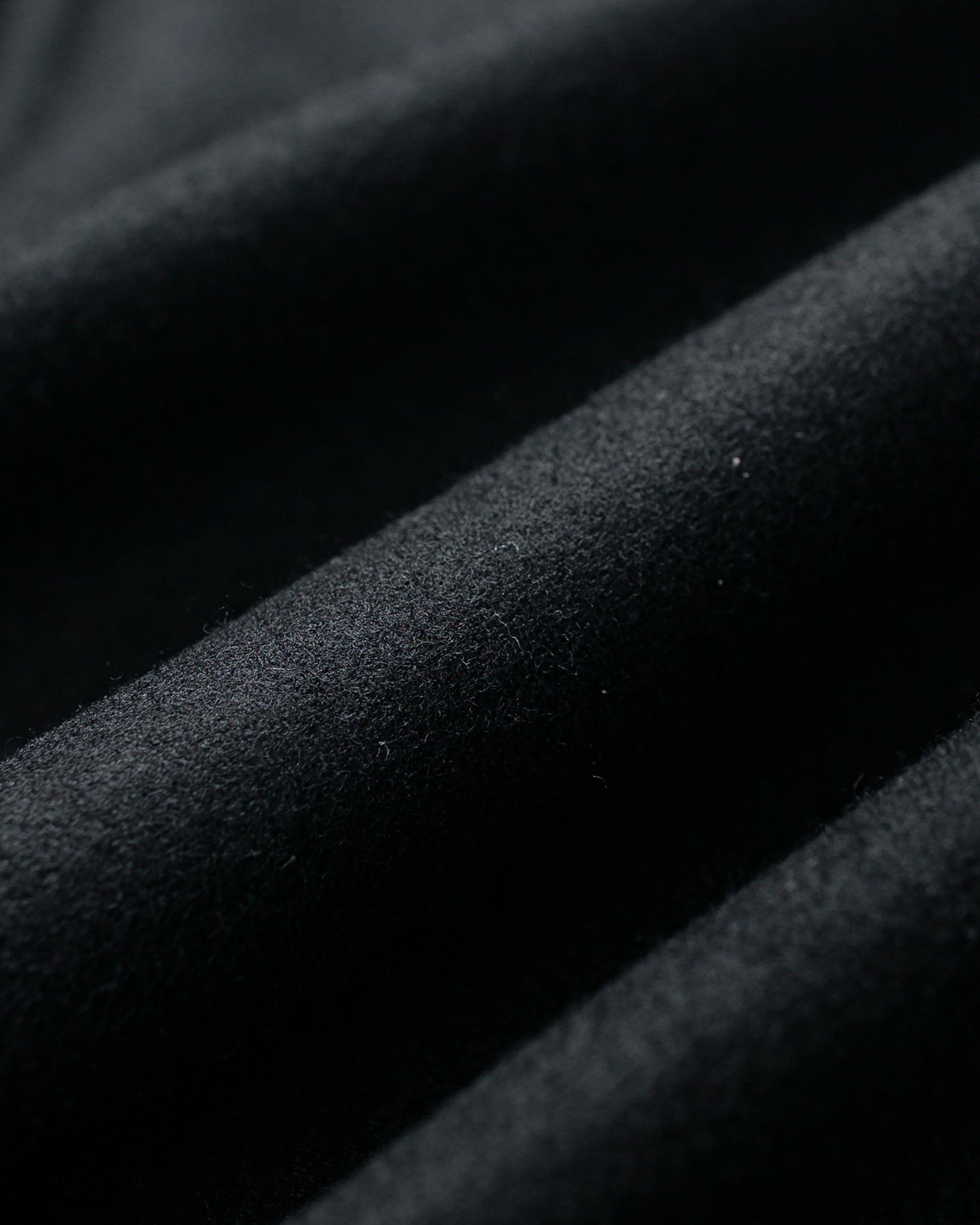 lost & found MARKAWARE marka Half Zip Stand Collar Super 140s Wool Knit Black