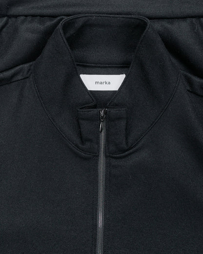 lost & found MARKAWARE marka Half Zip Stand Collar Super 140s Wool Knit Black
