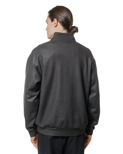 lost & found MARKAWARE marka Half Zip Stand Collar Super 140s Wool Knit Charcoal