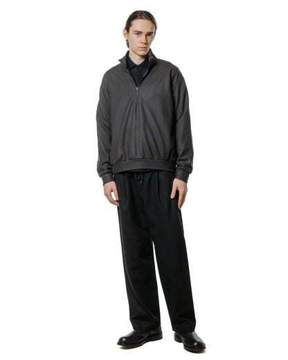 lost & found MARKAWARE marka Half Zip Stand Collar Super 140s Wool Knit Charcoal