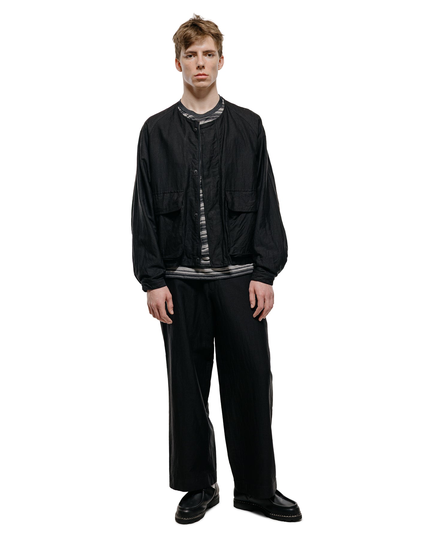 lost & found MARKAWARE marka Hunting Jacket Cotton Silk Light Moleskin Black