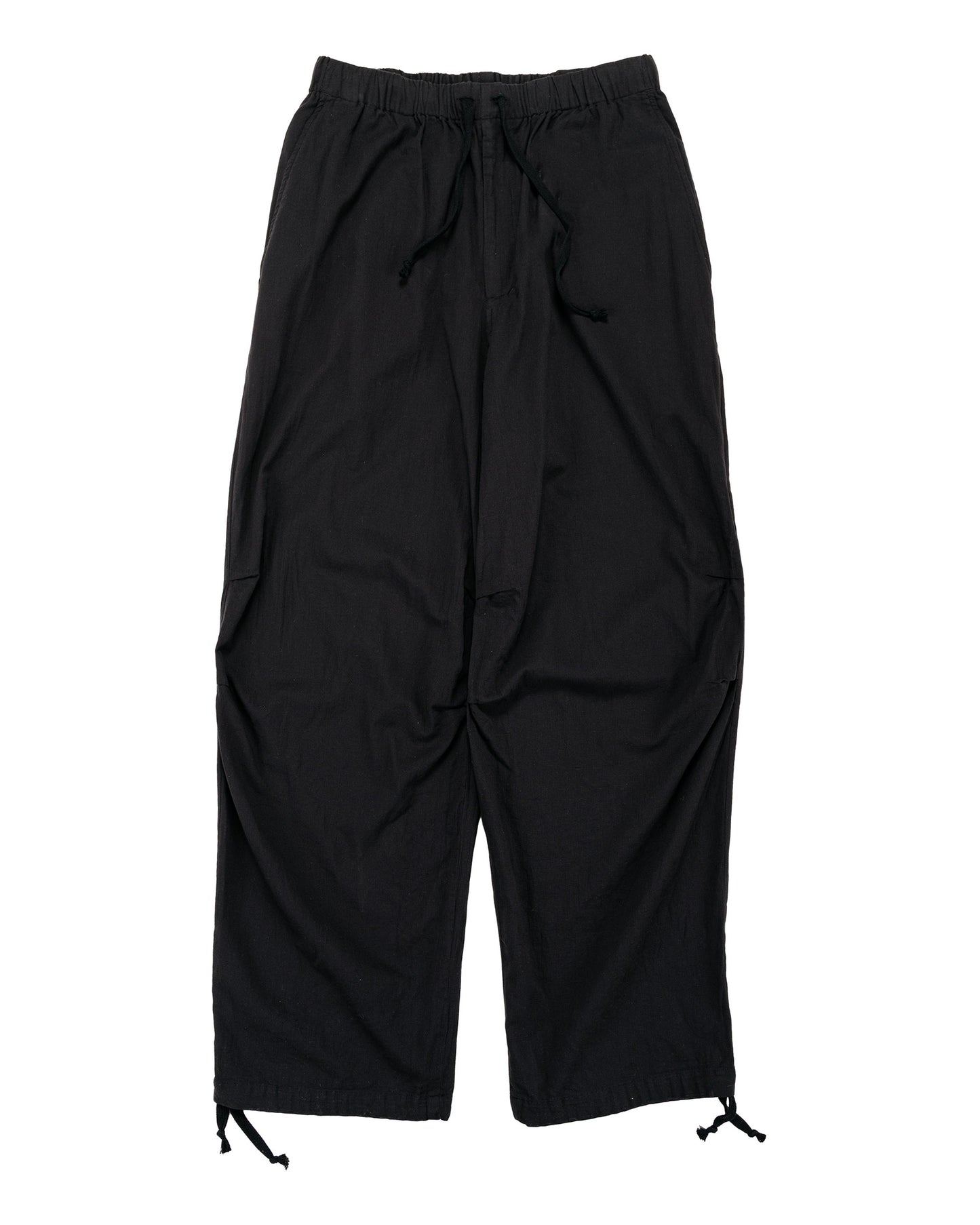 lost & found MARKAWARE marka Knee Tuck Pants High Twisted Dobby Cloth Black
