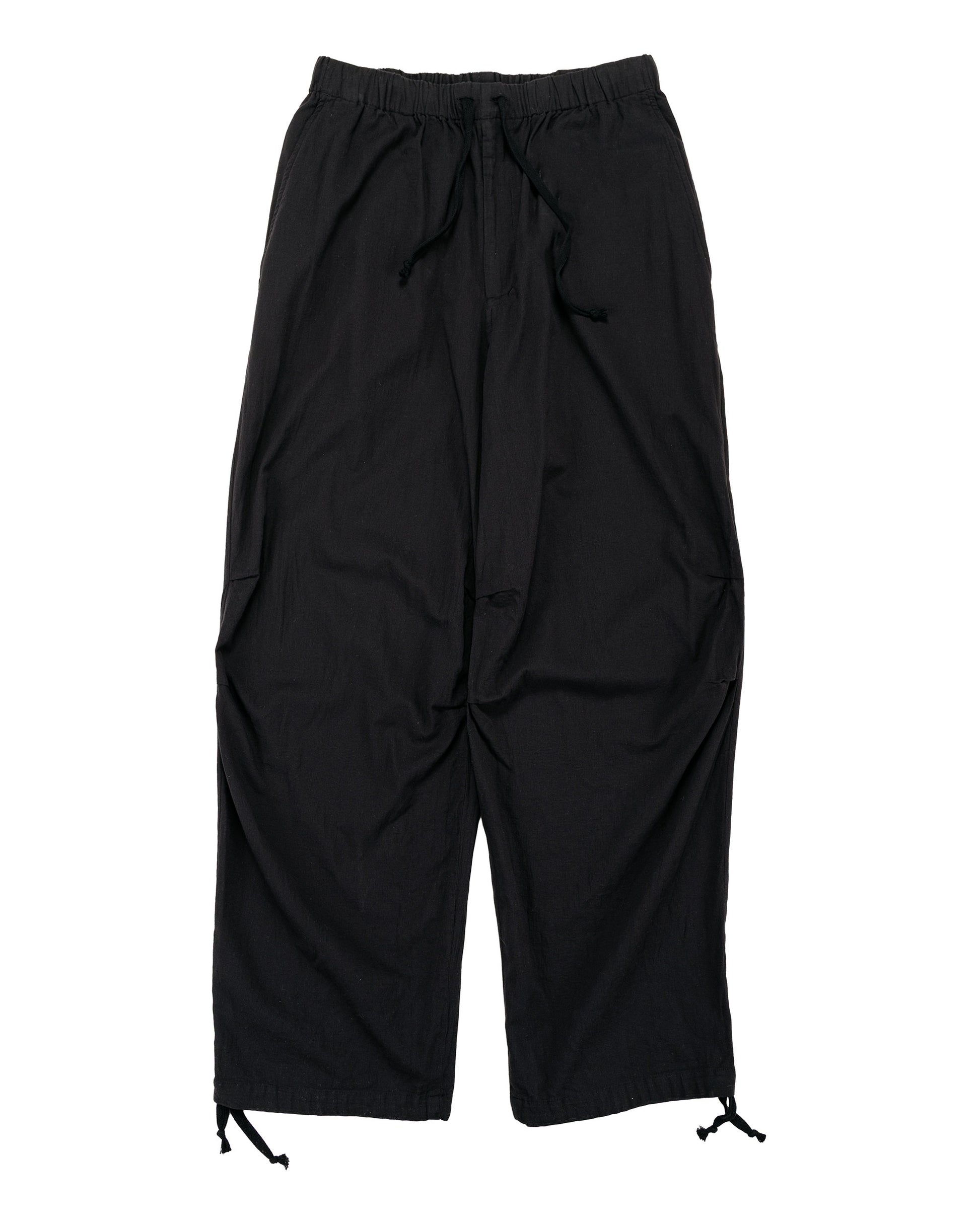lost & found MARKAWARE marka Knee Tuck Pants High Twisted Dobby Cloth Black
