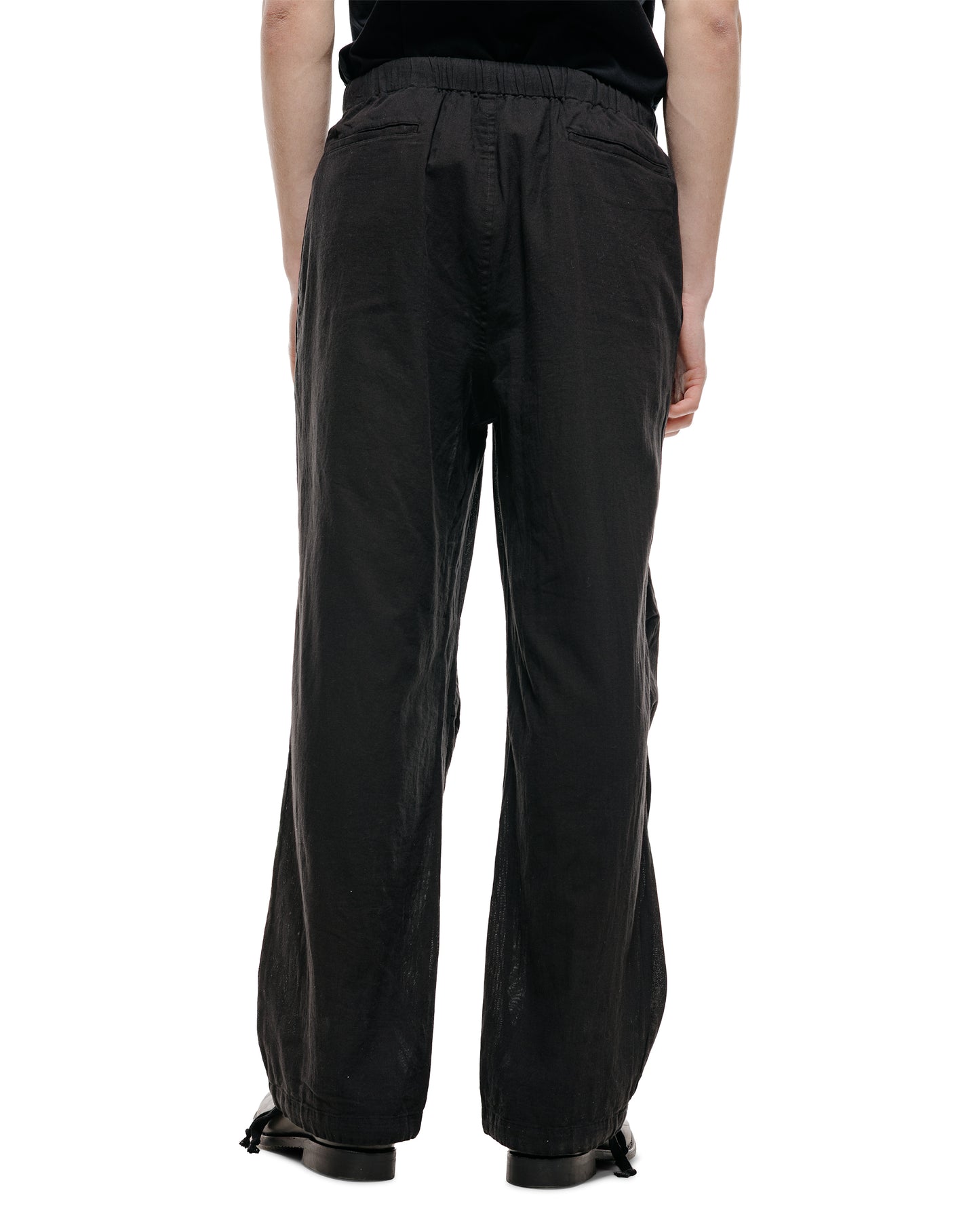 lost & found MARKAWARE marka Knee Tuck Pants High Twisted Dobby Cloth Black