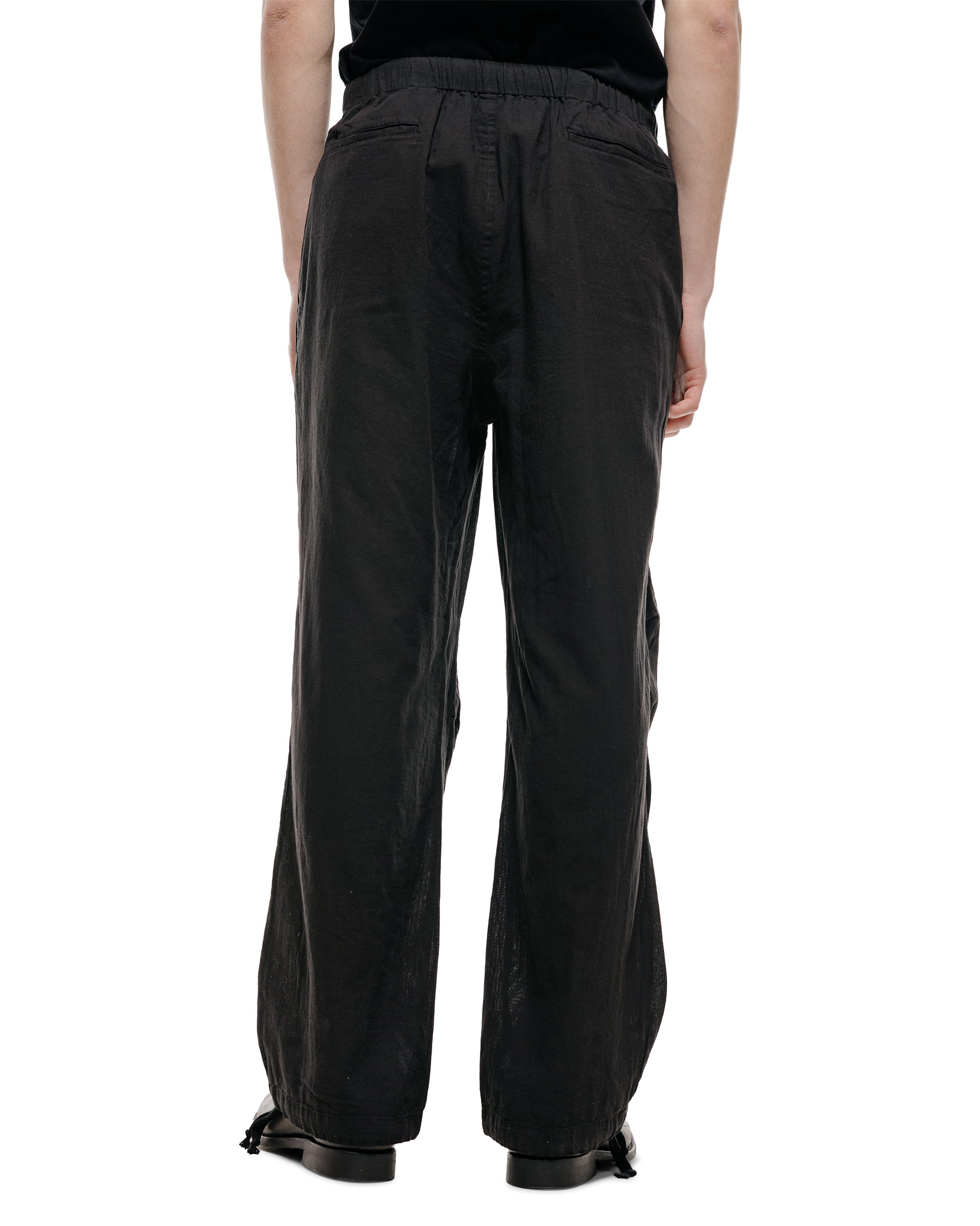 lost & found MARKAWARE marka Knee Tuck Pants High Twisted Dobby Cloth Black