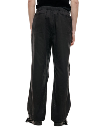 lost & found MARKAWARE marka Knee Tuck Pants High Twisted Dobby Cloth Black