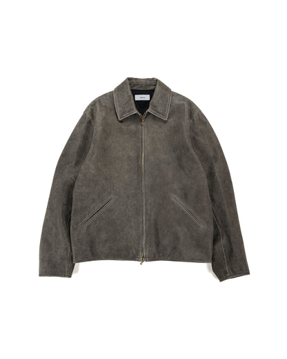 lost & found MARKAWARE marka Leather Sports Jacket Cracked Goat Leather Dark Brown