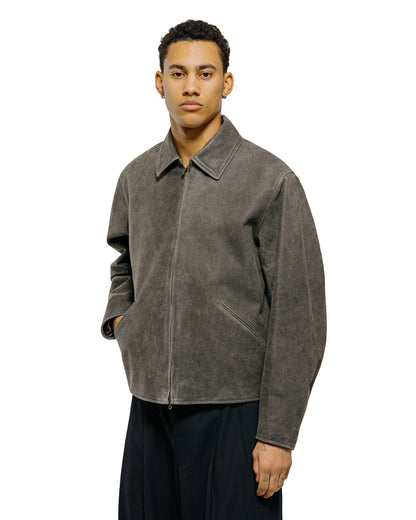 lost & found MARKAWARE marka Leather Sports Jacket Cracked Goat Leather Dark Brown