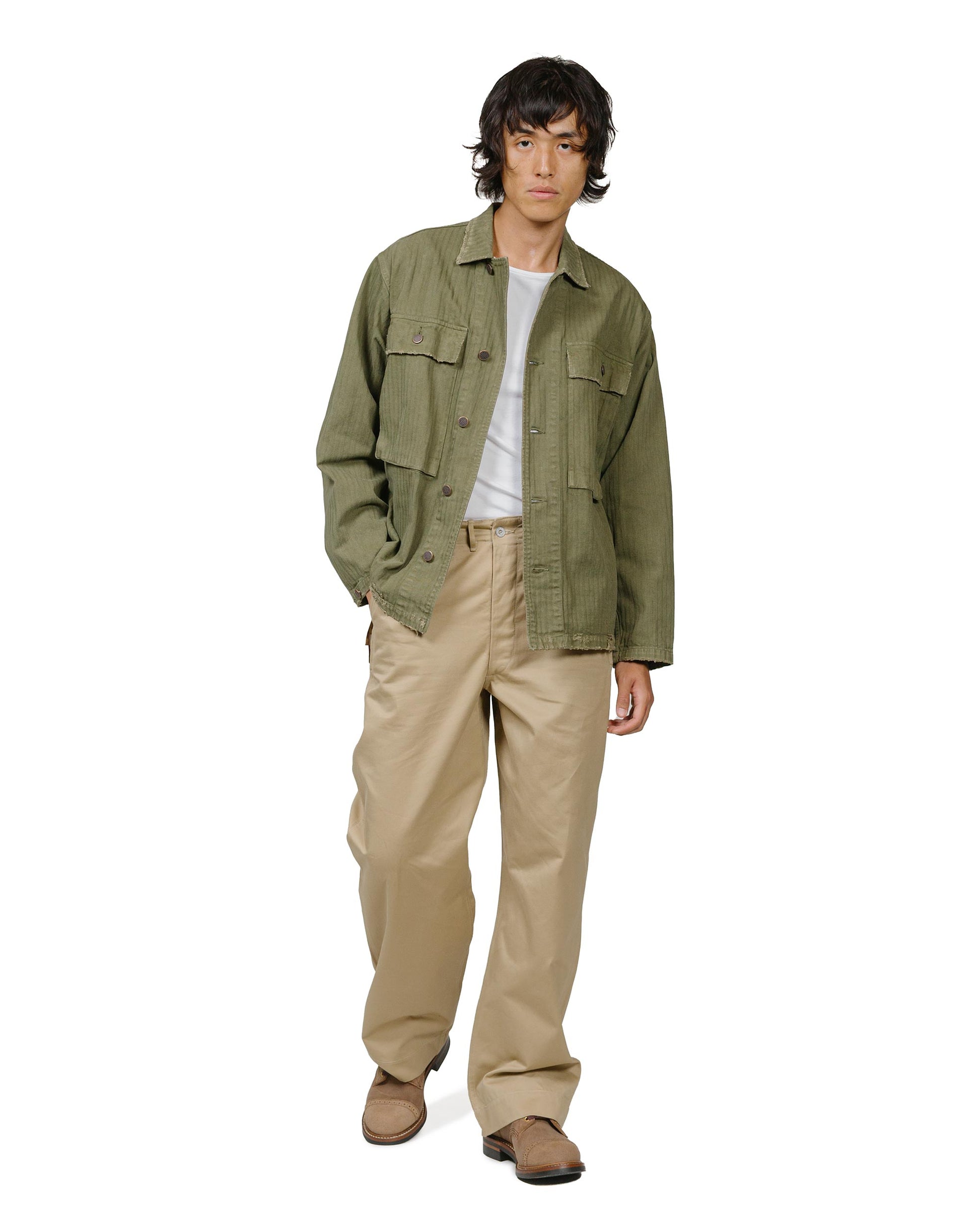 lost & found MARKAWARE marka M-43 Jacket Cotton Herringbone Olive