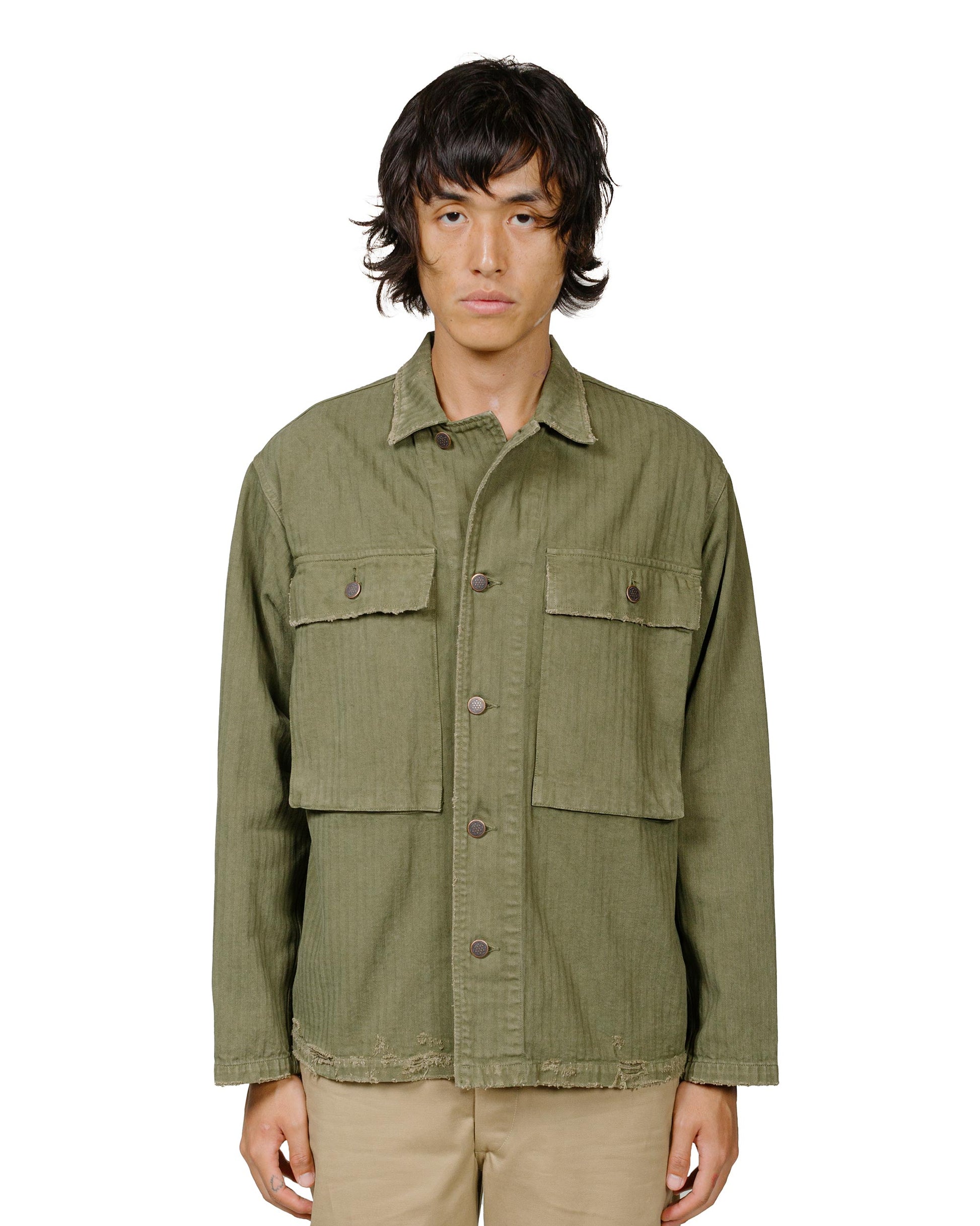 lost & found MARKAWARE marka M-43 Jacket Cotton Herringbone Olive