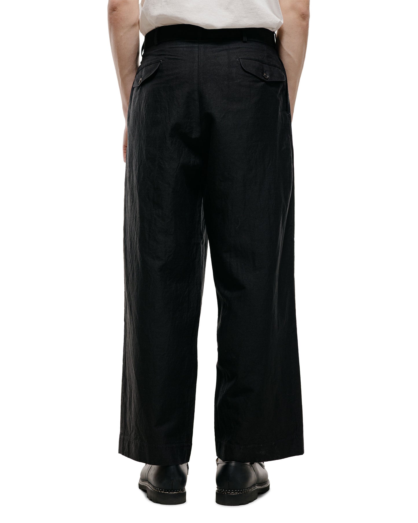 lost & found MARKAWARE marka Military Slacks Cotton Silk Light Moleskin Black