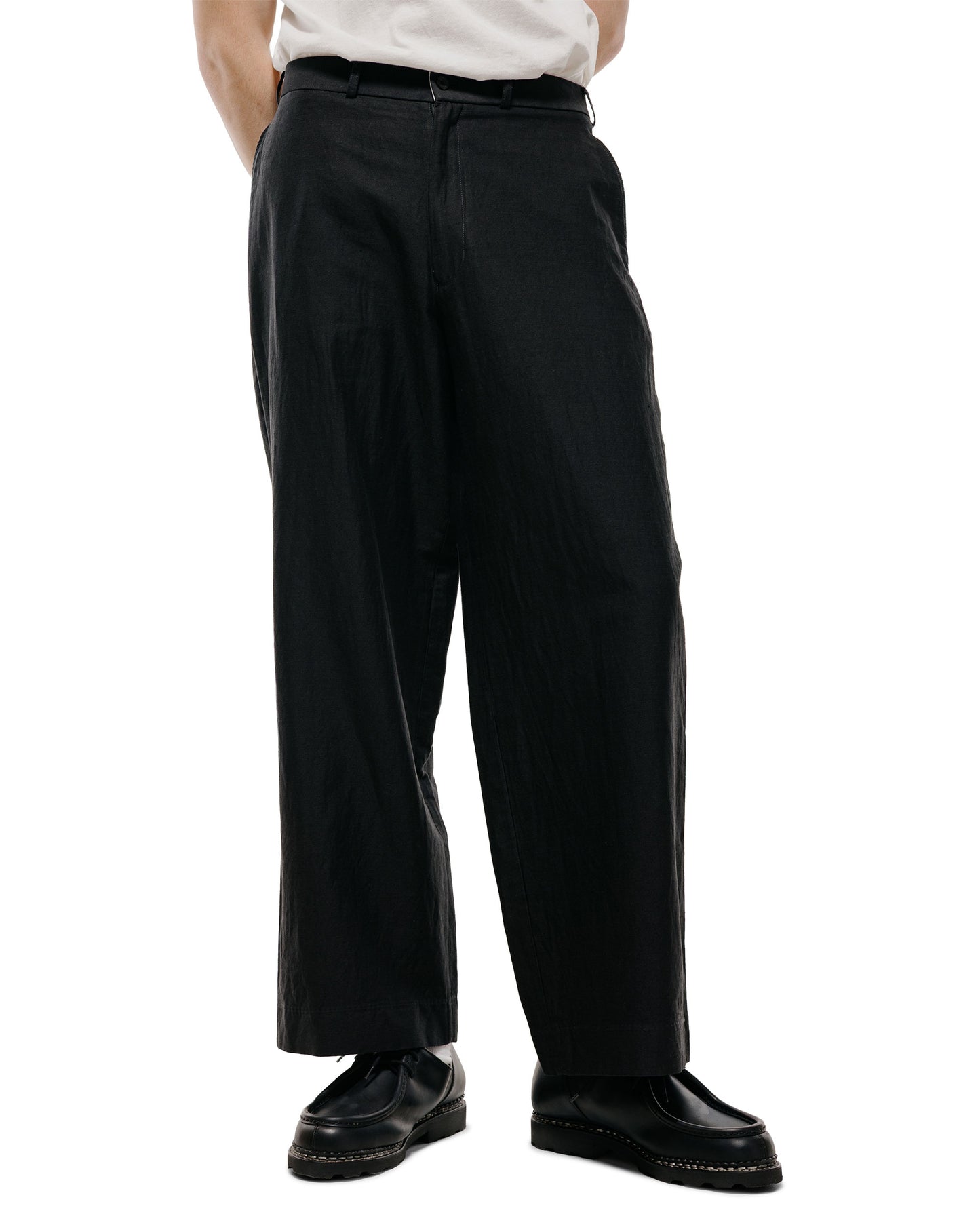 lost & found MARKAWARE marka Military Slacks Cotton Silk Light Moleskin Black