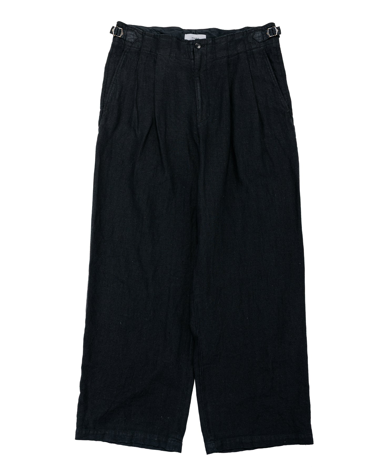 lost & found MARKAWARE marka Military Trousers 18/-Linen Canvas Black