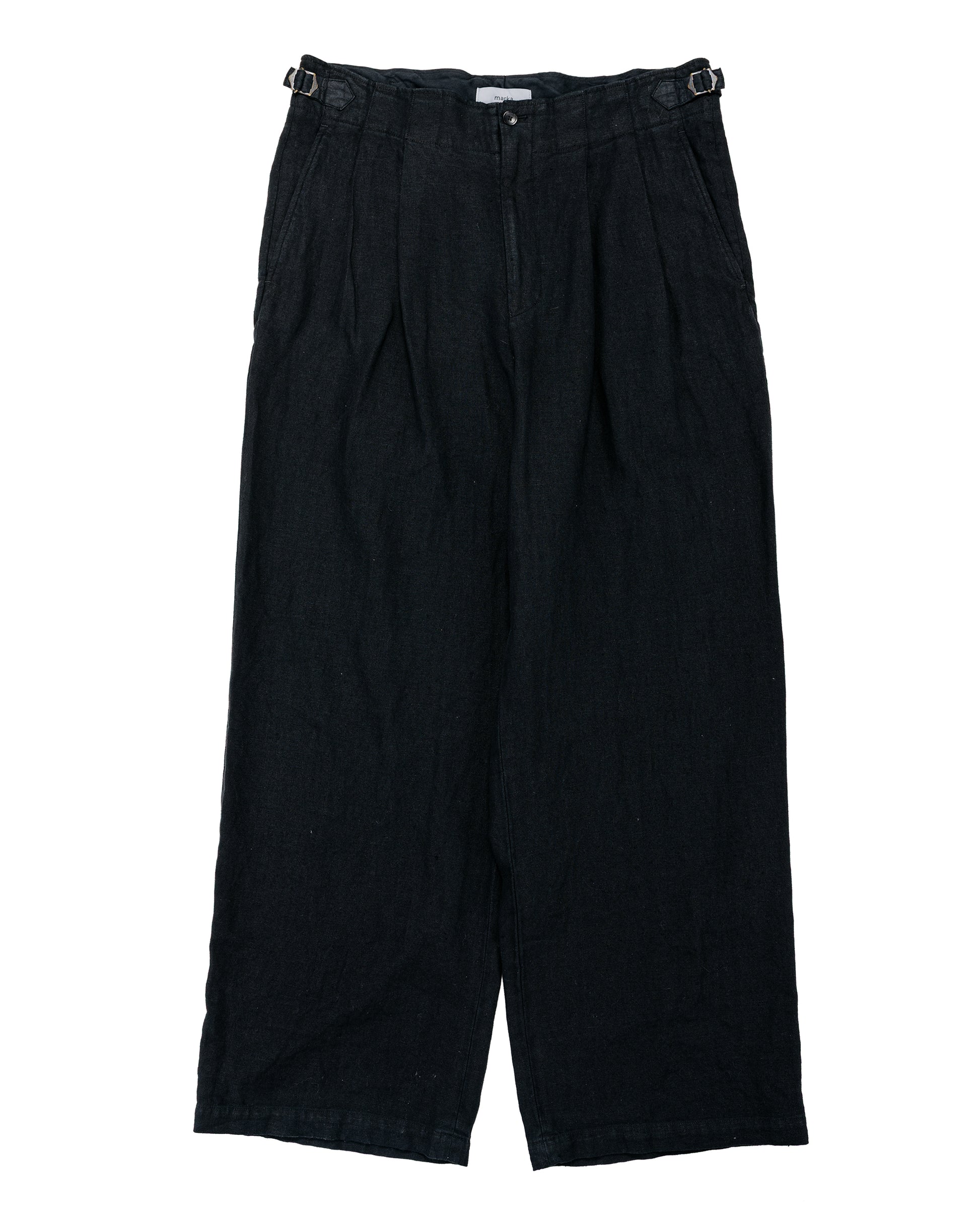 lost & found MARKAWARE marka Military Trousers 18/-Linen Canvas Black