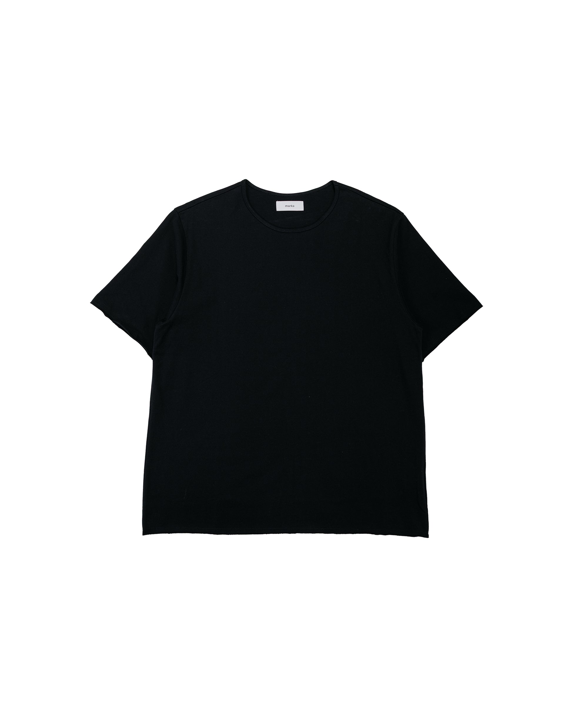 lost & found MARKAWARE marka Narrow Piping Tee 40/2 Organic Cotton Knit Black