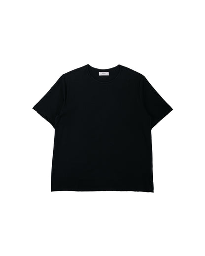 lost & found MARKAWARE marka Narrow Piping Tee 40/2 Organic Cotton Knit Black